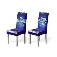 1/2/4/6pcs Christmas Print Chair Covers, Cartoon Holiday Atmosphere Decorative Dust-Proof Elastic Full-Coverage Chair Covers - Multicolor - View 18