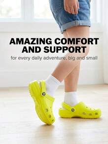 Crocs CLASSIC CLOG Kids' Clogs Comfortable Classic Durable Walking Vacation Travel 206991-76M - Acidity - View 5