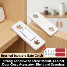 2 Pcs Invisible Cabinet Door Catch No Drilling ABS Plastic Sliding Wardrobe Closet Hardware - Multicolor - View 4