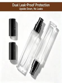 10ml Perfume Spray Bottle, Transparent Glass Travel Perfume Atomizer, Refillable, Empty Small Spray Bottle, Perfume Sample Spray Container, Cosmetic Essential Oil Dispensing Bottle - Multicolor - View 3