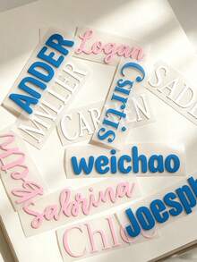 Personalized Name Decal, Custom Waterproof Name Sticker, Laptop Sticker,Tumbler Name Decal, Car Window - Multicolor - View 4