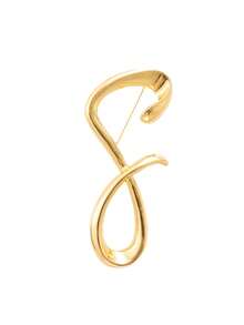 1pc Asymmetrical Geometric Metal Number 8 Brooch, European And American Style, Personalized Fashion Brooch For Women And Girls, Travel, Wedding, Party, Date, Outfit Accessory, Birthday, Christmas Gift - Gold - View 6