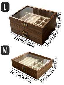 3-Layer Large Capacity Jewelry Storage Box With Lock, Portable Jewelry Box, Jewelry Storage Box With Drawer For Vanity - Multicolor - View 2