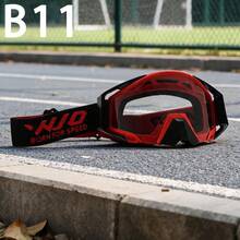 WJO Motorcycle Off-Road Goggles, Motorcycle Riding Windproof Glasses, Large Frame Wide Field Of View, Elastic Headband, Foam Face Padding, Windproof, Dustproof, Mountain Bike, Downhill, Outdoor Cycling Protective Eyewear, Multiple Colors Available - Multicolor - View 21