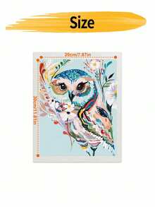 DIY Colorful Owl Among Floral Bloom (Frameless Or Framed 8x12 / 16x20 Inches) Paint By Numbers Kit(Acrylic) Arts & Crafts For Adult Beginners, Home Wall Decor, And Holiday Gifts For Nature Lovers And Bird Fans - Sets - View 9