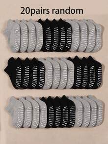 20 Pasang Kaos Kaki Setengah Betis Anti Selip Berbintik Acak untuk Bayi Laki-laki dan Perempuan, Cocok untuk Pemakaian Sehari-hari, Dapat Digunakan Sebagai Kaos Kaki Lantai di Rumah - MultiWarna - View 7