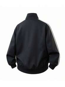 Men's Spring/Autumn Lightweight Sports Casual Fashion Outdoor Jacket & Pants Set - Black - View 4