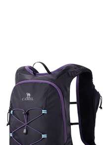CAMEL CROWN Unisex Lightweight Large Capacity Backpack, Suitable For Hiking, Trekking, Casual Sports, Outdoor Climbing And Travel - Purple Ink Black - View 7