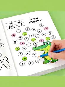 32-Page Alphabet Tracing Practice Book, Includes Letters From A To Z. Fun Early Writing Practice Book, Including Drawing Pages, Magic Words, Practice Sheets And Durable English Writing Notebook, Essential For School Season. - Multicolor - View 6