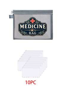 網格化妝包，印有「My Medical Stuff」卡通紅十字圖案，紅色加厚便攜收納包，化妝包，護膚包，旅行必需品，宿舍用品，新娘禮物，母親節禮物，生日禮物，送給朋友和老師的禮物，收納包，浴室收納包，珠寶收納包，唇彩和化妝品收納包，學生宿舍盥洗包，送給妻子、家人、朋友、同事的禮物 - 彩色 - 查看 14
