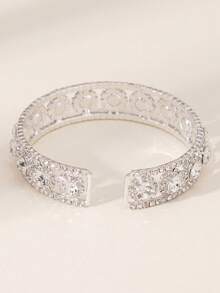 1 chiếc vòng tay cuff bản rộng rỗng hình thoi sang trọng thanh lịch cho nữ, tiệc tối, đám cưới, làm quà tặng - Nhiều màu - Xem 5