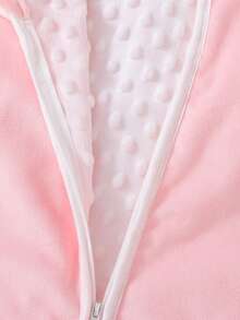 1PC Soft & Comfortable Exquisite Floral Embroidered Long Sleeve Baby Sleeping Bag, Delicate Gift For Newborn Baby, Suitable For Home And Travel Use - Pink - View 6