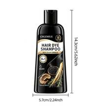 Sampo Pewarna Rambut Hitam, Formula Warna Kaya 8 in 1, Sampo Pewarna Rambut Cepat 15 Menit, Bahan Herbal Alami untuk Pewarnaan Rambut di Rumah 100ml - Hitam - View 11