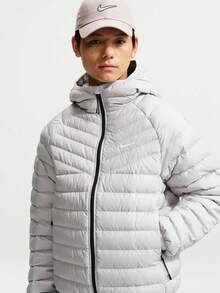 Nike 男款 AS M NK WR LTWT FL MCRO CHNL J 薄款羽絨短夾克 JA0742-097 - 灰色 - 查看 1