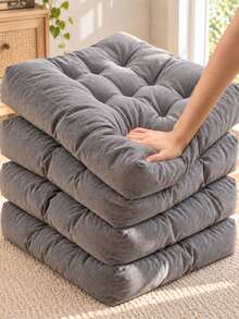 Bantal Lantai Tatami Persegi Besar 55CM, Bantalan Kursi Berumbai Tebal, Bantal Lantai Empuk Lembut untuk Ruang Tamu, Kamar Tidur, Membaca, Meditasi & Tempat Duduk di Lantai - Bantalan kursi tebal persegi - View 2