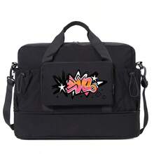 10cm Expandable Large Capacity Campus Shoulder Storage Bag, Personalized Color Graffiti Print Large Capacity Shoulder Bag, Campus Swimming Fitness Shoulder Storage Bag, Shoulder & Handheld Dual-Use, Large Capacity Travel Storage Bag, Multiple Colors Available, Unisex, All Season - Shoulder Storage Bag - View 11