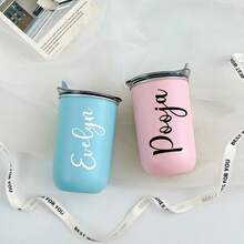 Personalized Coffee Mug With Lid, Stainless Steel Water Bottle, Engraved Cup, Bridesmaid Invitation Gift, Bridal Shower Gift, Travel Mug - Multicolor - View 4