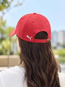 Puma Unisex Sports Cap FPF-ESS-Cap Red Vintage Sun Protection Baseball Cap 027088-01 - Red - Lake Green - View 5