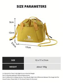 CAMEL CROWN Unisex Lightweight Crossbody Chest Bag, Casual One Shoulder Backpack, Suitable For Work And Outdoor Travel - Golden Yellow - View 5