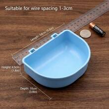 1/2 Set Hanging Pet Feeding Bowl Set, Blue And Pink Cage Mounted Food And Water Bowls For Small Animals, Rabbit Hamster Guinea Pig - 500ml - View 7