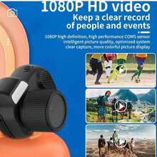 1080P Mini Keychain Camera - 0.96 Inch HD Screen, 2MP Retro DSLR Design, 160° Wide Angle, Anti-Loss Lanyard, Rechargeable Portable DV Camera Suitable For Adults/Teens/Outdoor Travel - View 6