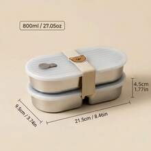 304 Stainless Steel Lunch Box, Reusable Leak Proof Bento Box, Portable Lunch Container, Fruit Salad Food Storage Container, Dishwasher & Microwave Allowable, Suitable For Student And Adult Use In School, Office, Picnic, Travel, Back To School - Multicolor - View 25