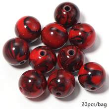 20pcs/Pack 20mm Acrylic Dual-Color Cloud Gradient Beads DIY Handmade Phone Chain Keychain Bag Charm Clothing Belt Decoration Large Diameter Beads - 20mm Two-tone Round Bead - View 26