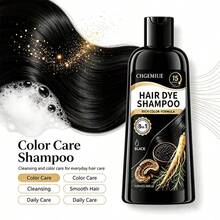 Sampo Pewarna Rambut Hitam, Formula Warna Kaya 8 in 1, Sampo Pewarna Rambut Cepat 15 Menit, Bahan Herbal Alami untuk Pewarnaan Rambut di Rumah 100ml - Hitam - View 7