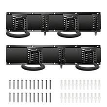 Wall Mount Bike Rack For 4 Bikes + 3 Helmets, Heavy Duty Metal Garage Storage Hanger, Space Saving Adjustable Hooks, Space Saver For Home Garage - Black - View 9