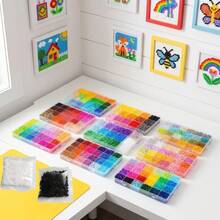 26,000pcs Perler Beads Set, Includes Spare Beads, For Pixel Art 3D Mosaic DIY Handmade Jewelry Decoration Creative Projects Gift Supplies - Multicolor - View 2