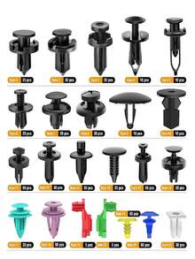 Kit Klip Penahan Plastik Otomotif 725 Buah, Klip Pengikat Rivet Pin Dorong Panel Trim Pintu Bumper Fender Mobil, Termasuk 30 Buah Gasket, 10 Buah Pengikat Kabel, Tuas Pengungkit 6 Inci, Kuning 4 Buah Alat Pembongkaran Mobil Untuk Sebagian Besar Mobil - 1 buah - View 2