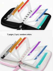 2/1pc 7-Pocket Mini Storage Bag, Portable Travel Organizer, Multi-Function Small Pouch, Can Hold Cosmetics, Stationery, Medicine And Small Accessories, Suitable For Home, Office And Travel - Multicolor - View 17