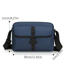 1pc New Men's One Shoulder Crossbody Bag, Minimalist Lightweight Messenger Casual Versatile Commuter Portable Small Square Bag - Multicolor - View 13