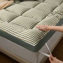Kasur Lantai Tipis untuk Semua Musim, Tikar Tatami Lembut & Bernapas, Cocok untuk Asrama, Kamar Tidur, Hotel - Olive Green - View 6