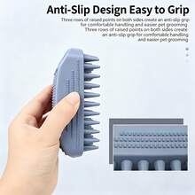 Cat & Dog Bathing Massage Silicone Brush, Double-Sided Deshedding Comb, Pet Bathing Scrubbing Tool, Easy To Clean Pet Grooming Tool - View 9