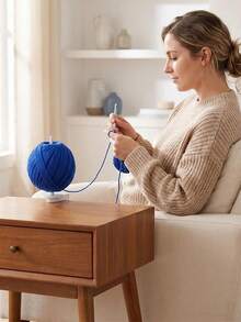 1pc Yarn Holder,Yarn Ball Winding Machine With Anti Slip Desktop Fixture, Knitting Winding Machine, Desktop Fixed Yarn Spool, Stable And Non Slip, Spool Winding Device For Desktop Storage,Suitable For DIY Embroidery, Craftsmanship, And Sewing - Multicolor - View 5