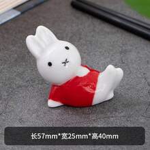 MIFFY 1 قطعة حامل أعواد طعام على الطراز الياباني، حامل أعواد طعام بتصميم أرنب ميفي، ديكور لطيف، هدية إبداعية ثقافية منزلية، يمكن استخدامها كهدية عيد ميلاد، عيد الفصح، هدية حفلة العطلات. (نمط عشوائي) - قطعة ديكور - مشاهدة 4
