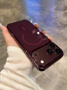 Luxury High Transparency Hard PC Magnetic Phone Case Compatible With IPhone 18 Pro Max 18 Pro Wireless Charging Clear Shockproof Protective Shell - Cherry Red - View 3