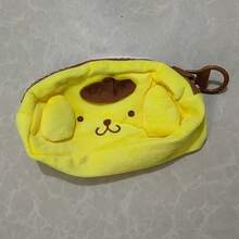 Hasbro Cute Sanrio Pompompurin Large Capacity Pen Bag, Soft Plush Fabric Pencil Case With Smooth Zipper And Adorable Pompompurin Pattern, Great For Office, School & Daily Organization, Perfect Gift For Sanrio Fans, Birthday And Party Favors - A - View 5
