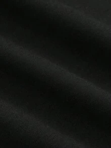 Zrgoth سترة رجالية بلون موحد بياقة طاقم، ملابس علوية كاجوال بأكمام طويلة، ملابس علوية فضفاضة بأسلوب الشارع الأساسي، مناسبة للارتداء اليومي في الخريف/الشتاء - الأسود - مشاهدة 5