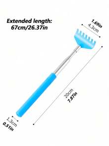 Extendable Cat And Dog Scratching Massage Tool, Pet Interactive Toy: Stretchable Scratching Teaser Wand With Long Handle For Massage, Self-Entertainment, Boredom Relief, Cat Pet Toy/Holiday Gift, Halloween, Christmas/Pet Essential - View 2