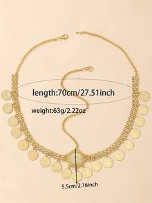 1Pc Sunflower Shaped Women Fashion Head Chain, Boho Style Bridal Wedding Headpiece, Costume Accessory For Festival Party Evening - Gold - View 6
