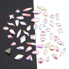 50pcs/Pack Irregular Flat Back Rhinestones, Nail Art, Hair Accessories, Earring Making DIY Rhinestone Decor - Irregular Rhinestones - View 8