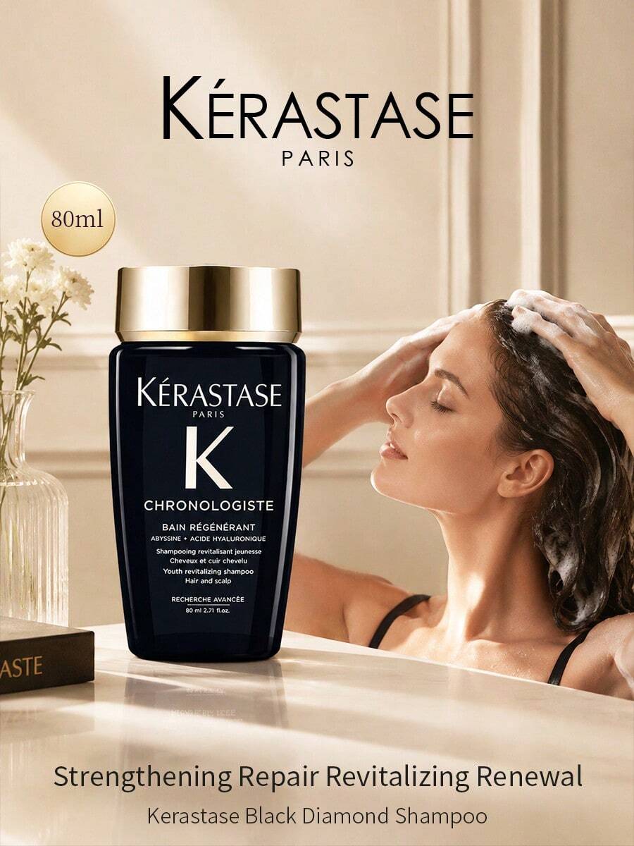 Kérastase Black Diamond Key Repair Shampoo 80ml, Luxury Repairing Shampoo Designed For Dry And Damaged Hair, Travel Size - Shampoo - View 1