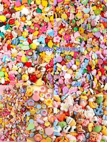 10-500Pcs Random Cartoon Resin Flatback Charms, Cute Girly Mixed Style DIY Accessories For Phone Case, Keychain, Hair & Jewelry Making - Multicolor - View 8