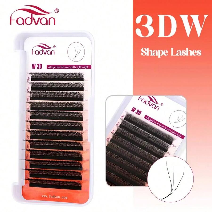 FADVAN 3D/4D/5D W Shape C-Curl D-Curl M-Curl Eyelash Extensions ...