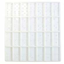 1pc 28 Blocks Silicone Mold For Domino Game, Diy Crystal Epoxy Resin Dropping Mold With Cute Cartoon Pattern, Early Education And Math Learning Educational Toy - White - View 12