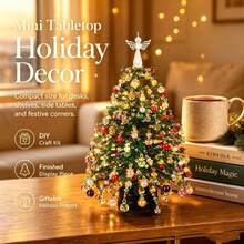 DIY Beaded Christmas Tree Set, 3D Crystal Bead Desktop Tree Kit, Adult Christmas Craft Set, Holiday Home Decor Gift (Battery Box And LED Lights Not Included) - Multicolor - View 11