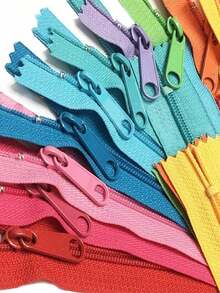 5/10/20pcs Mixed Color #3 Nylon Zippers, 7.87 Inch Closed Length, Suitable For DIY Handmade Zippers, Can Be Used For Bags, Clothing And Sewing Projects - 20 cm / 7.87 In - View 1
