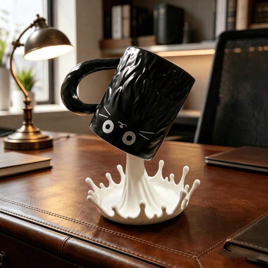 1pc Milk Water Drop Cup Holder, Fast Ventilation Circulation, Efficient Drainage | Suitable For Various Water Bottles, Cups, Wine Glasses | Compact Space-Saving Kitchen Counter/Office/Travel Essential | Easy To Clean Storage Rack, Kitchen Organization Gift - Multicolor - View 1